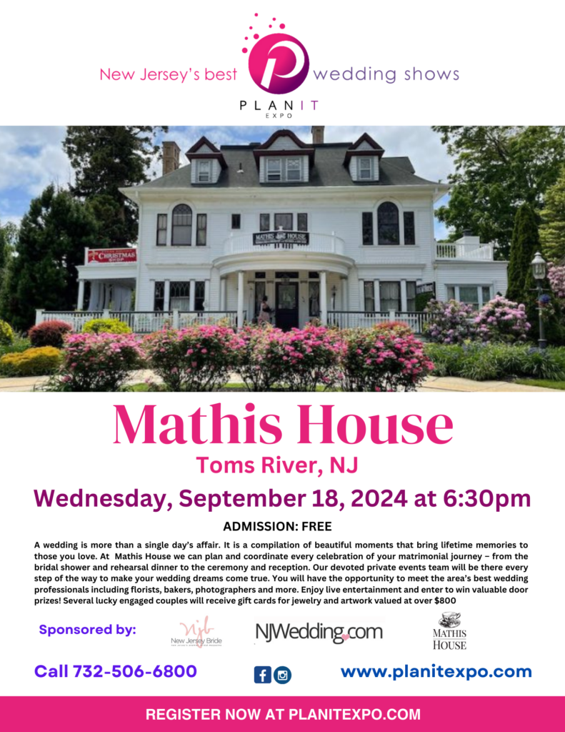 Bridal Show at Mathis House on September 18, 2024 Flyer